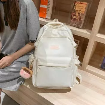 Школьная сумка, женский учащийся средней школы, рюкзак для старшеклассников, женская сумка для компьютера большой вместимости, рюкзак белый