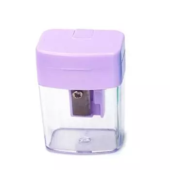 Школьные канцелярские товары призы для учеников двухдырочная многофункциональная точилка для карандашей цвета макарон с крышкой 613A-2-MC фиолетовый