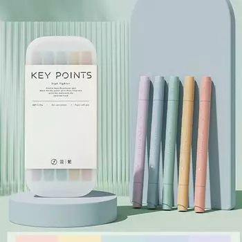 Школьные принадлежности Большая емкость Тонкая ручка Флуоресцентная ручка для рисования Маркер Ручка-выделитель E