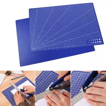 Школьные принадлежности, ткань, кожа, разделочная пластина, бумажная доска, сетка формата А3, коврик для резки, швейный инструмент A3 синий
