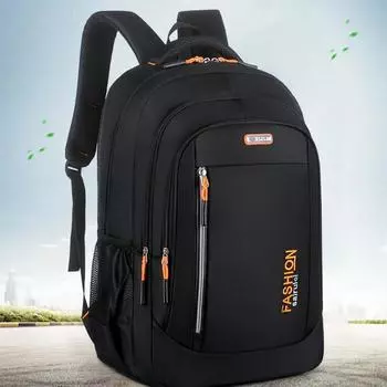 Школьные сумки для мальчиков-подростков, черные нейлоновые многофункциональные школьные рюкзаки для студентов среднего и старшего возраста, мужские рюкзаки чёрный