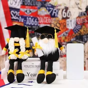 Школьный гном безликая кукла плюшевый декор ручной работы мягкое украшение для дома