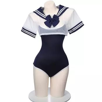 Школьный костюм Sailor sexy school short темно-синий, школьный галстук, один размер, темно-синий [SENMHS] костюм, косплей, костюм, нижнее белье, купальник, трико с высоким голенищем, тёмно-синий