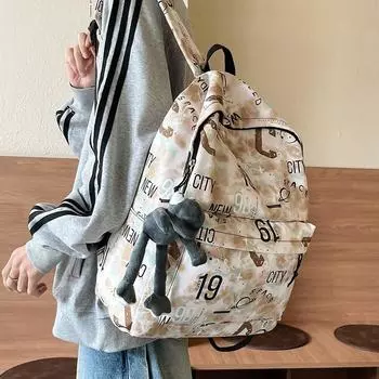 Школьный мужской рюкзак, женский школьный рюкзак для старшеклассников, компьютерный рюкзак, дорожная сумка серый