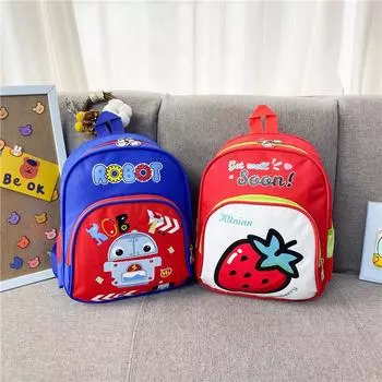 Школьный ранец для детей малого, среднего и большого класса, школьный ранец для детского сада с мультяшным роботом, милый детский рюкзак с динозавром.