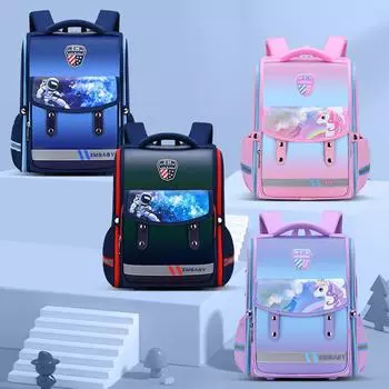 Школьный ранец с рисунком большой вместимости для мальчиков, возраст 6-12 лет Trumpet королевский синий