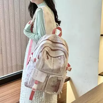 Школьный рюкзак большой вместимости для мужчин и женщин, студенческий рюкзак чёрный