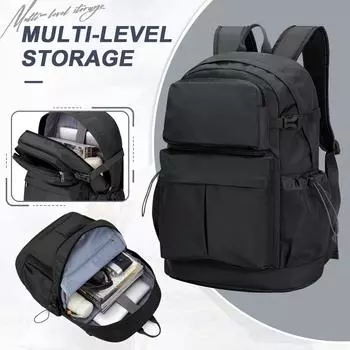 Школьный рюкзак, черный, водонепроницаемый, сумка для ноутбука 15,6 , повседневный, легкий, для работы, путешествий, рюкзак для мужчин и женщин, для колледжа, походов