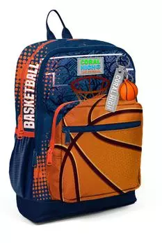 Школьный рюкзак Coral High Kids Оранжевый Темно-синий с баскетбольным рисунком 23766