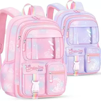Школьный рюкзак для девочек Fantasy Pink, новый легкий нейлоновый рюкзак для учеников начальной школы 6–13 лет