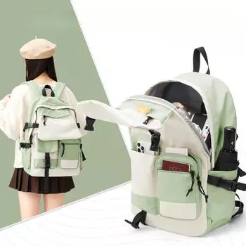 Школьный рюкзак для девочек, холщовая сумка, водонепроницаемая, модная дорожная сумка, повседневный рюкзак, книжная сумка, кавайный детский рюкзак, школьный рюкзак
