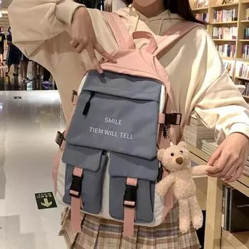 Школьный рюкзак для девочек-подростков, детские школьные сумки, детский рюкзак, школьный портфель начальной школы, водонепроницаемые рюкзаки с защитой от кражи розовый