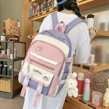 Школьный рюкзак для девочек Рюкзак большой емкости синий