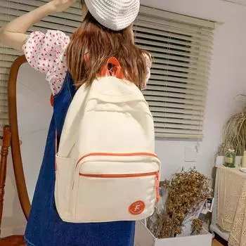 Школьный рюкзак для девочек средней школы, рюкзак большой емкости чёрный