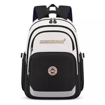 Школьный рюкзак для девочек, учениц средней школы, большой вместимости, рюкзак для учеников средней школы, легкий рюкзак для мальчиков 45*31*18CM чёрный