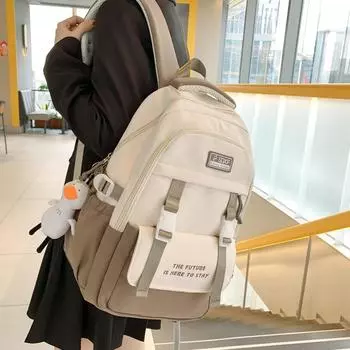 Школьный рюкзак для девочек, женский, с третьего по шестой класс, легкий рюкзак большой вместимости для мальчиков и девочек чёрный