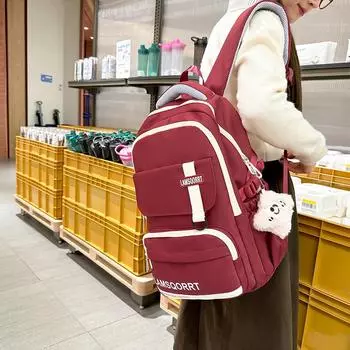 Школьный рюкзак для младшей школы, женский, большой емкости чёрный