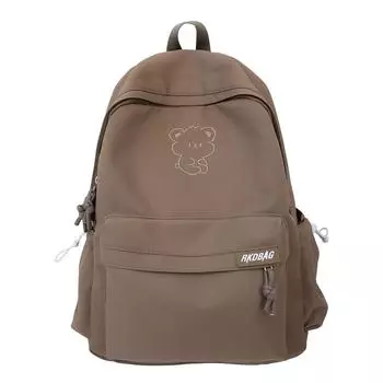 Школьный рюкзак для младших школьников, женский однотонный рюкзак, рюкзак большой емкости чёрный