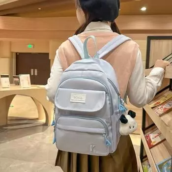 Школьный рюкзак для младших школьников, женский рюкзак большой емкости чёрный