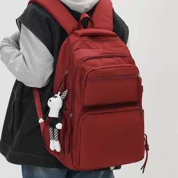 Школьный рюкзак для мужчин и студентов, рюкзак для ноутбука, женский красный