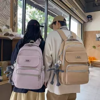 Школьный рюкзак для мужчин и женщин, школьный рюкзак для школьников большой емкости, рюкзак в студенческом стиле, компьютерная сумка хаки