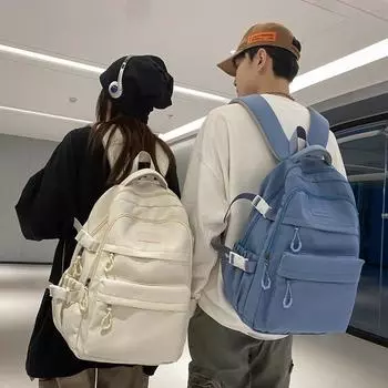 Школьный рюкзак для мужчин, рюкзак для учащихся средней школы, женский чёрный