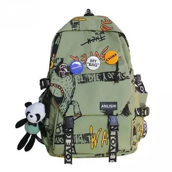 Школьный рюкзак для подростков, крутая школьная сумка, студенческий рюкзак, большая вместимость, школьная сумка для мальчика, милая кукла белый
