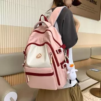 Школьный рюкзак для школьников младших и старших классов, нейлоновый рюкзак большой емкости чёрный