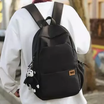 Школьный рюкзак для школьников мужского пола, студенческий рюкзак средней школы для кампуса, женский рюкзак большой вместимости чёрный