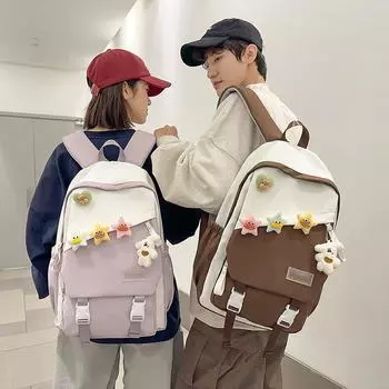 Школьный рюкзак для школьников, мужской рюкзак большой емкости, женский рюкзак небольшого размера чёрный