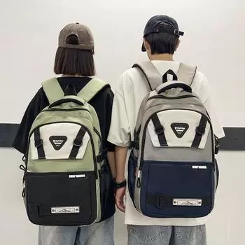 Школьный рюкзак для школьников средней школы, мужской рюкзак большой вместимости, рюкзак для школьников 3–6 классов, женский рюкзак серый