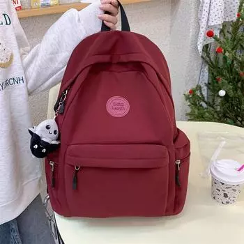 Школьный рюкзак для школьников, женский, легкий, большой емкости, рюкзак для школьников старших классов бежевый