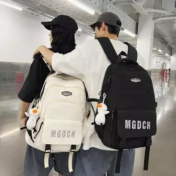 Школьный рюкзак для средней школы, мужской дорожный рюкзак, женская компьютерная сумка, рюкзак с надписью чёрный