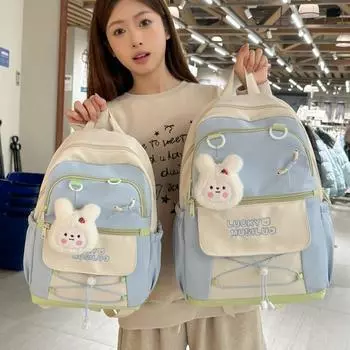 Школьный рюкзак для средней школы, женский, большой вместимости, дорожный рюкзак Small чёрный