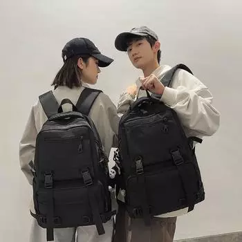 Школьный рюкзак для старшеклассников, мужской рюкзак большой вместимости, женский рюкзак для компьютера чёрный