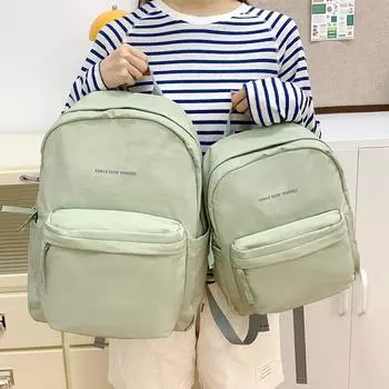 Школьный рюкзак для старшеклассников, женский, большой емкости, однотонный, легкий рюкзак для школьников Small чёрный