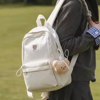 Школьный рюкзак для старшеклассников, женский, большой емкости, рюкзак для путешествий белый