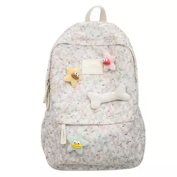 Школьный рюкзак для студента, женский вязаный рюкзак Small розовый