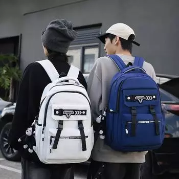 Школьный рюкзак для студентов мужского пола, рюкзак большой емкости, женский рюкзак для путешествий с компьютером серый