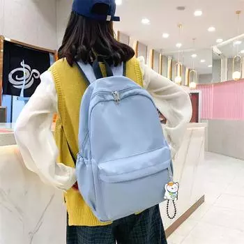 Школьный рюкзак для студентов, женский рюкзак большой емкости зелёный