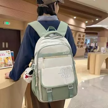 Школьный рюкзак для учениц младших классов средней школы с третьего по шестой класс, большой вместительный рюкзак для старшеклассников хаки