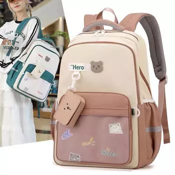 Школьный рюкзак для женщин, большой вместимости, легкий рюкзак для мужчин зелёный