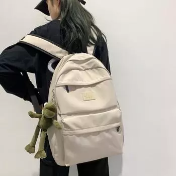 Школьный рюкзак для женщин старшей средней школы, студенческий рюкзак чёрный