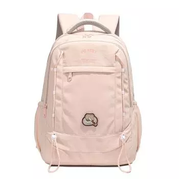 Школьный рюкзак контрастного цвета Легкий дорожный рюкзак Рюкзак большой вместимости розовый