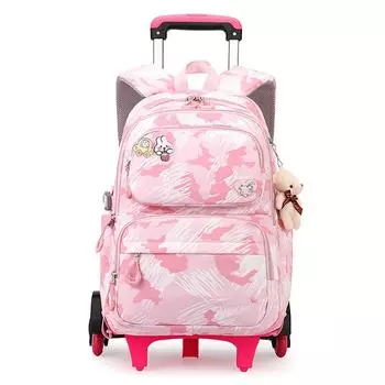 Школьный рюкзак на колесиках, легкие рюкзаки на колесиках для девочек, детский рюкзак для начальной школы на колесиках 16 дюймов