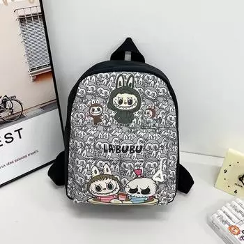 Школьный рюкзак новый большой вместимости мультяшный милый рюкзак для начальной школы детский сад легкий рюкзак для позвоночника чёрный