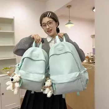 Школьный рюкзак однотонный студенческий кампус Small чёрный