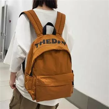 Школьный рюкзак с буквенным принтом, женский рюкзак в стиле колледжа, мужской рюкзак большой вместимости чёрный