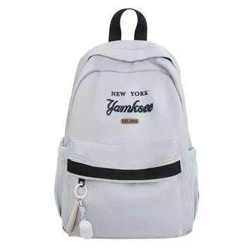 Школьный рюкзак с буквенным принтом, женский легкий рюкзак, детский рюкзак белый