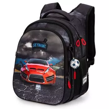 Школьный рюкзак с гоночным автомобилем для мальчиков, водостойкий ортопедический детский 3D школьный ранец, черные классные школьные ранцы для мальчиков, детский рюкзак 37cm*30cm*16cm чёрный